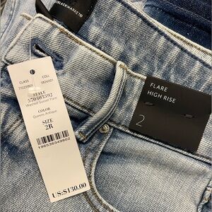 WHBM Flare High Rise Light Wash Jeans - Size 2